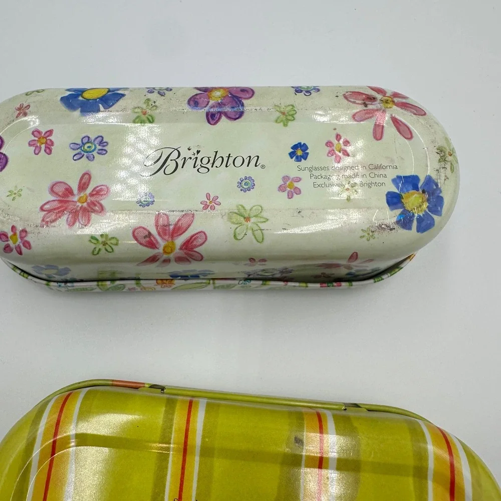 Brighton Hard Shell Eyeglass Cases Set of 2 Floral and Love Typography Designs